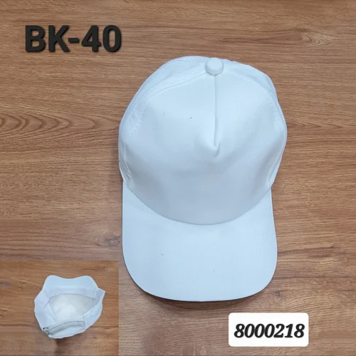 BK-40 Plain White Cap