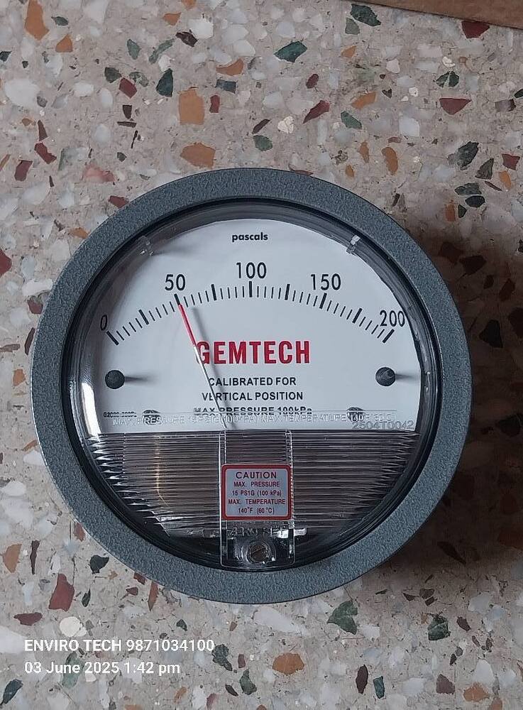 GEMTECH Differential Pressure Gauge Wholesaler For Greater Noida