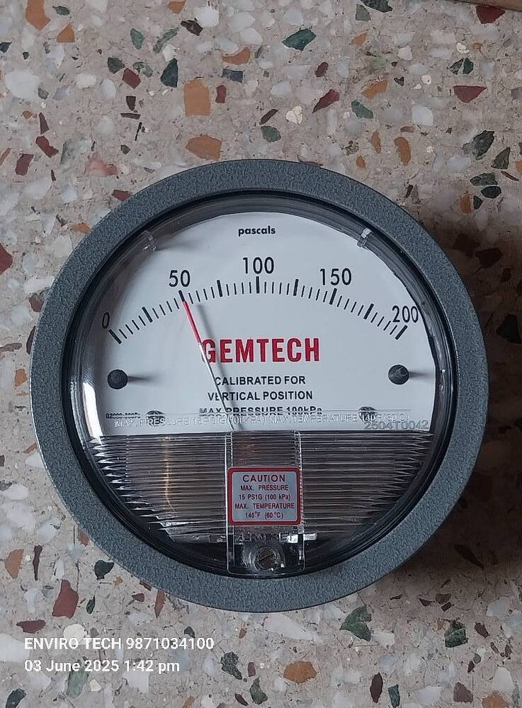 Gemtech Differential Pressure Gauge Wholesaler For Greater Noida - Accuracy: 2% (-Ha Model 1) Of Fs (3% (-Ha 1.5%) On -0