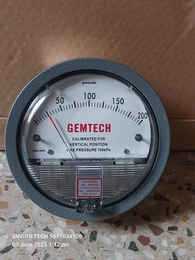 GEMTECH Differential Pressure Gauge Wholesaler For Mumbai Maharashtra