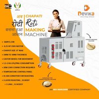 Chapati Making Machine - Stainless Steel, 125 Kg, 500 Pcs/hr Capacity, Round Shape, 1 Mm Thickness, Gas Heating, Environment Friendly, Low Noise, Multi-functional