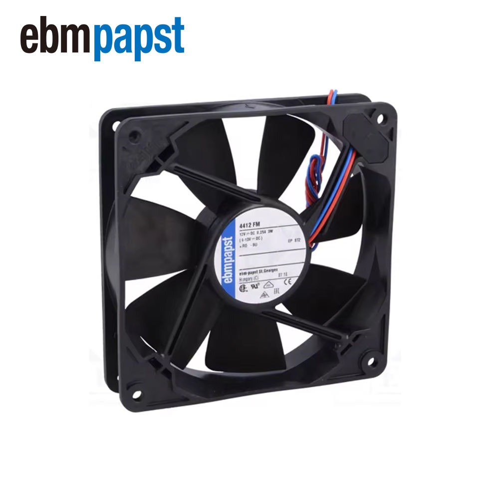 ebmpapst 4412FM 120X120X25mm 12025 12cm 12V DC 0.267A 3.2W 140m3/h 2400rpm High Equipment Servo Axial Cooling Fan
