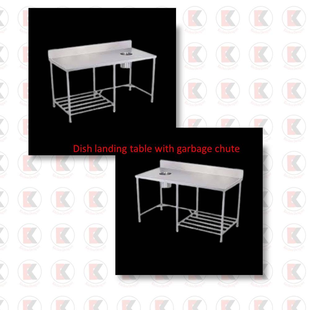 Dish Landing Table With Garbage Chute