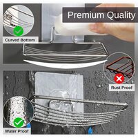 Double Layer Stainless Steel Soap Holder , Wall Mounted (Self-Adhesive)