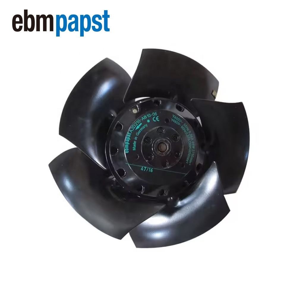 ebmpapst A2D210-AB10-06 400V AC 89W 210mm 2750RPM IP44 Ball Bearing Siemens Inverter Axial Cooling Fan Motor