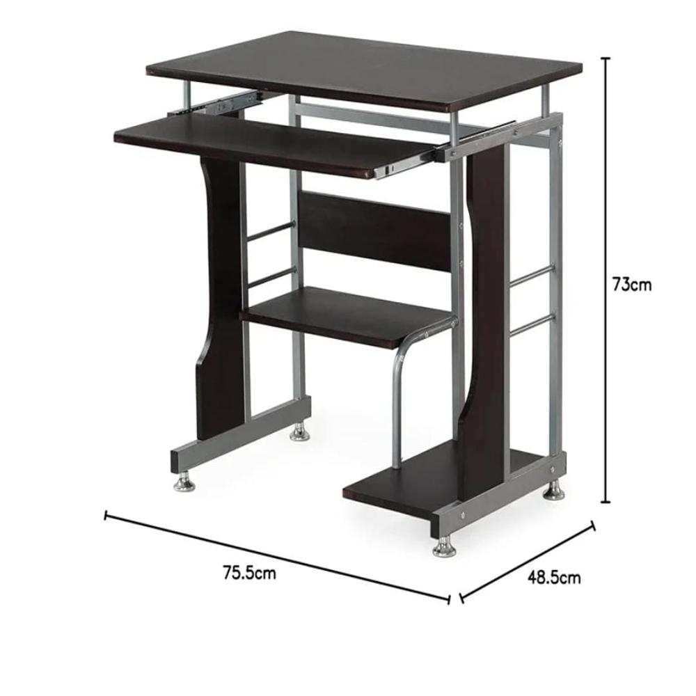 Nilkamal Alpha Computer Table - Eco-friendly Wood, Smooth Laminate Finish | Straight Configuration, Built-in Storage, Modern Design