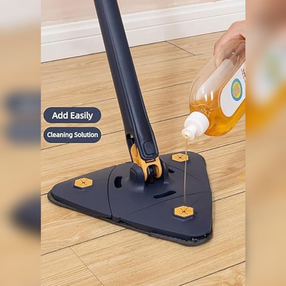 360 Rotatable Multifunctional Triangle Mop with Stainless Steel Long Handle