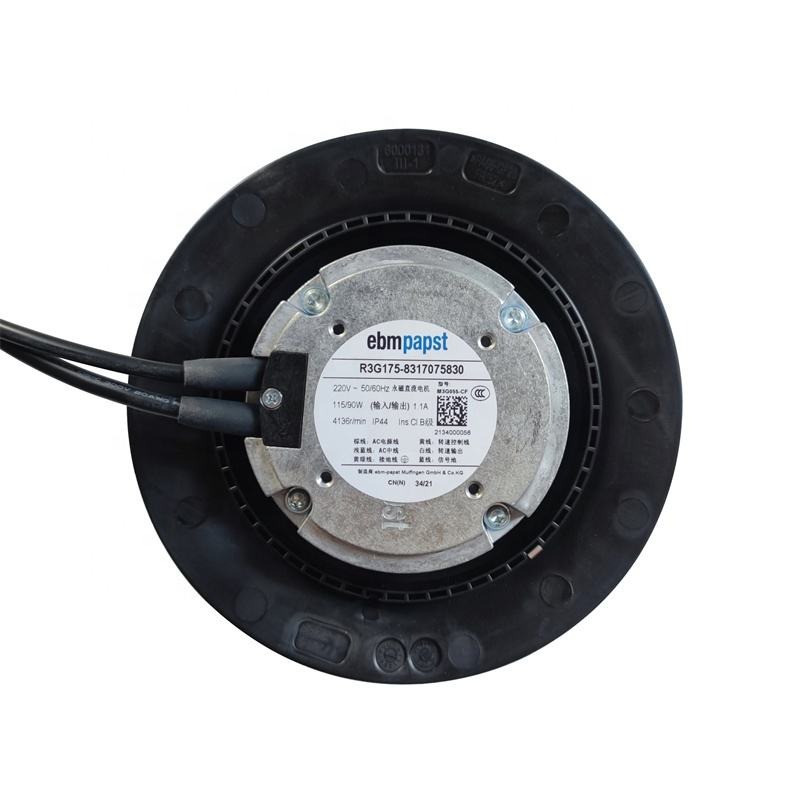 ebmpapst R3G175-8317075830 R3G175-RD53-03 220V PWM 114W 6 Wires 4479RPM Air Purifiers Centrifugal Cooling Fan R3G175-RC11-19
