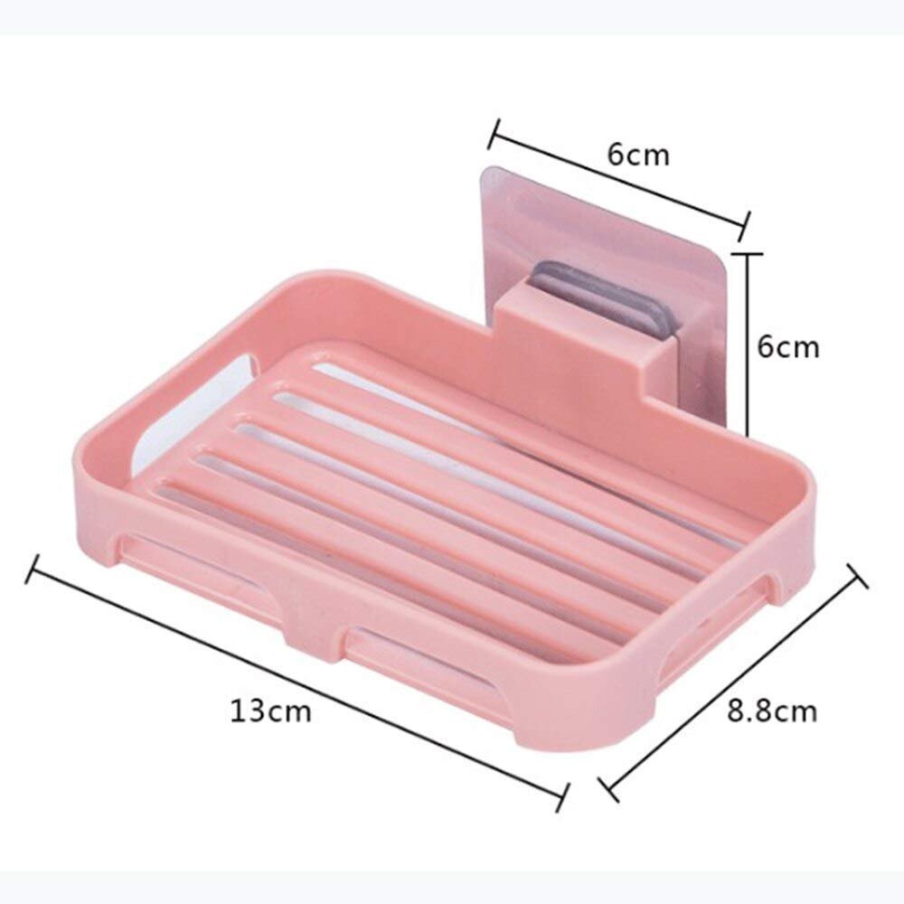 Wall Mounted Self Draining Soap Dish Holder Case -Hanging Waterproof Box Storage Rack