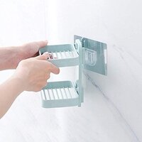 Plastic Double Layer Soap Holder  Wall Mounted