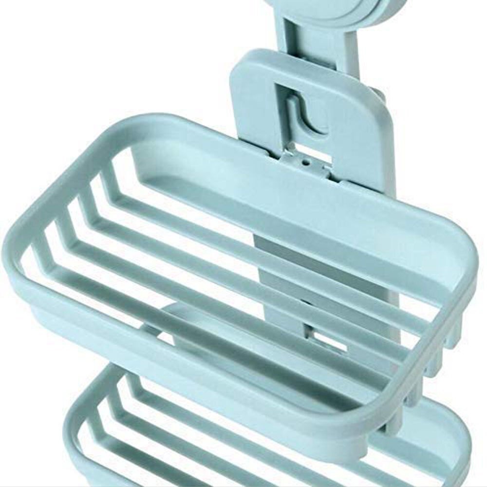 Plastic Double Layer Soap Holder Wall Mounted - Color: Multi Color