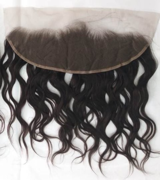 Natural Color Human Hair Single Donor Temple 13x4 Lace Frontal, 8-22