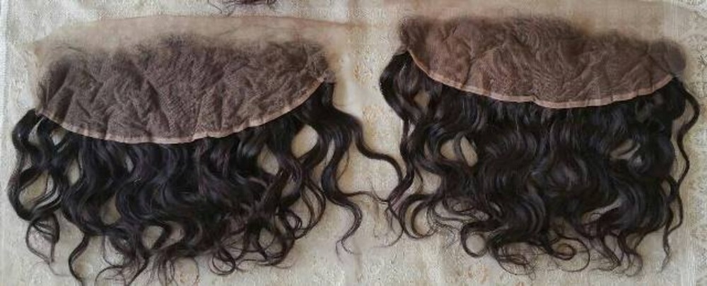 Natural Color Human Hair Single Donor Temple 13x4 Lace Frontal, 8-22