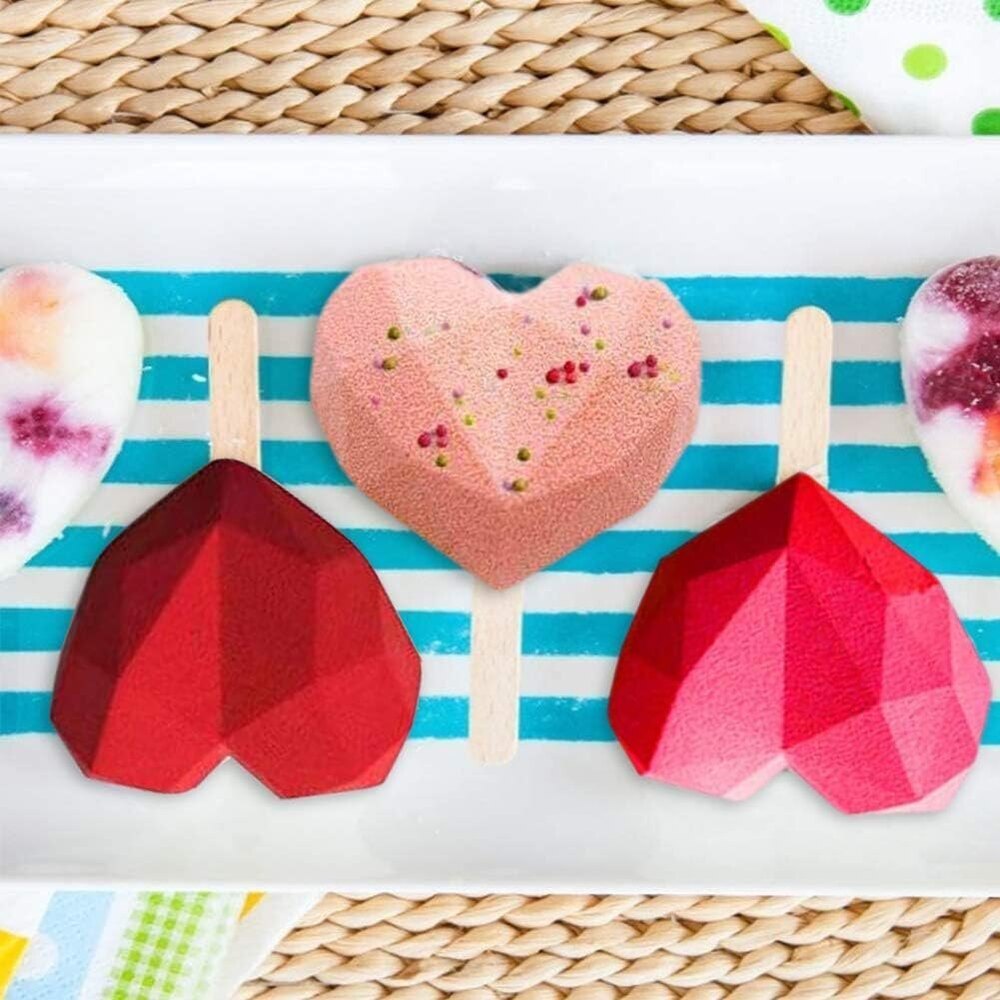 SILICONE HEART POPSICLE CANDY MOLD