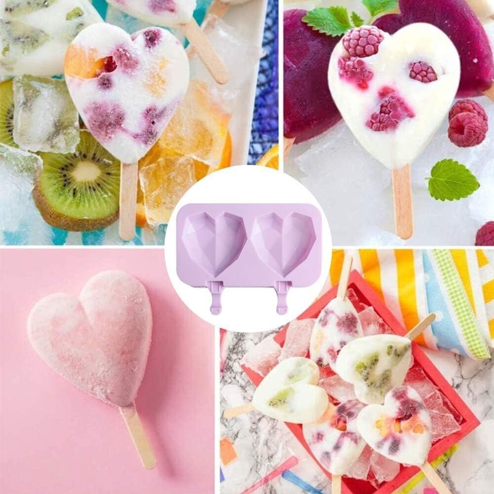SILICONE HEART POPSICLE CANDY MOLD