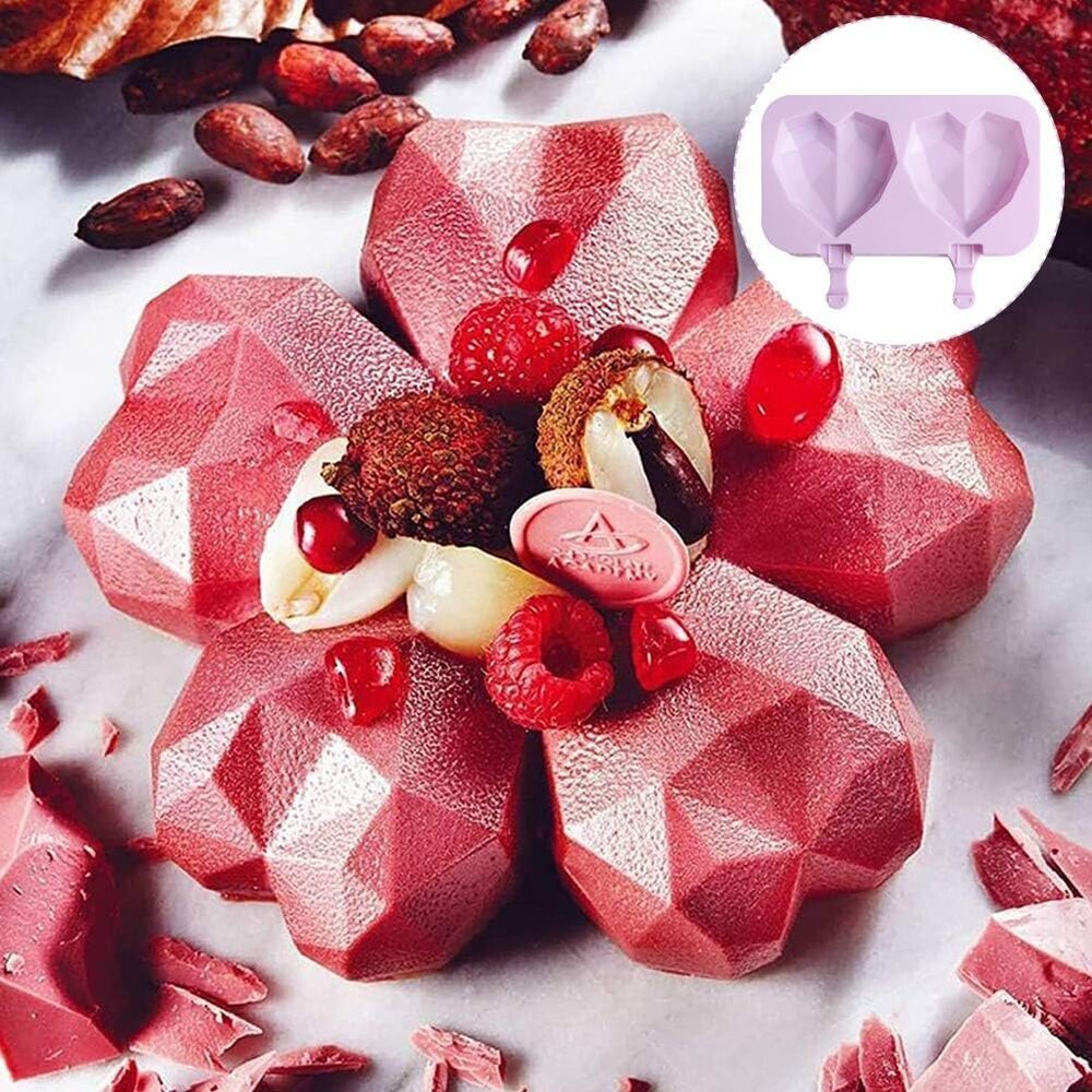 SILICONE HEART POPSICLE CANDY MOLD
