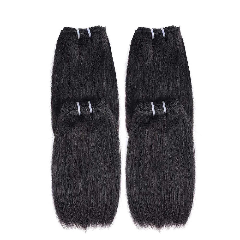 Virgin Straight 10Inch Short Human Hair Bundles Natural Color 12A Brazilian