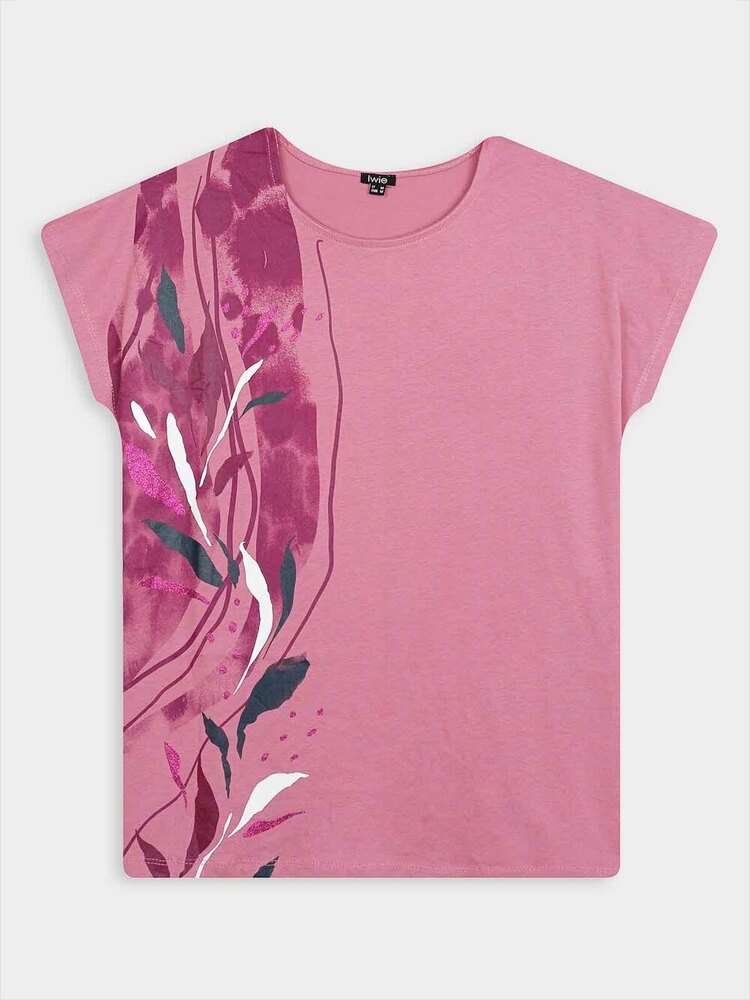Ladies Magyar Sleeve Printed Top