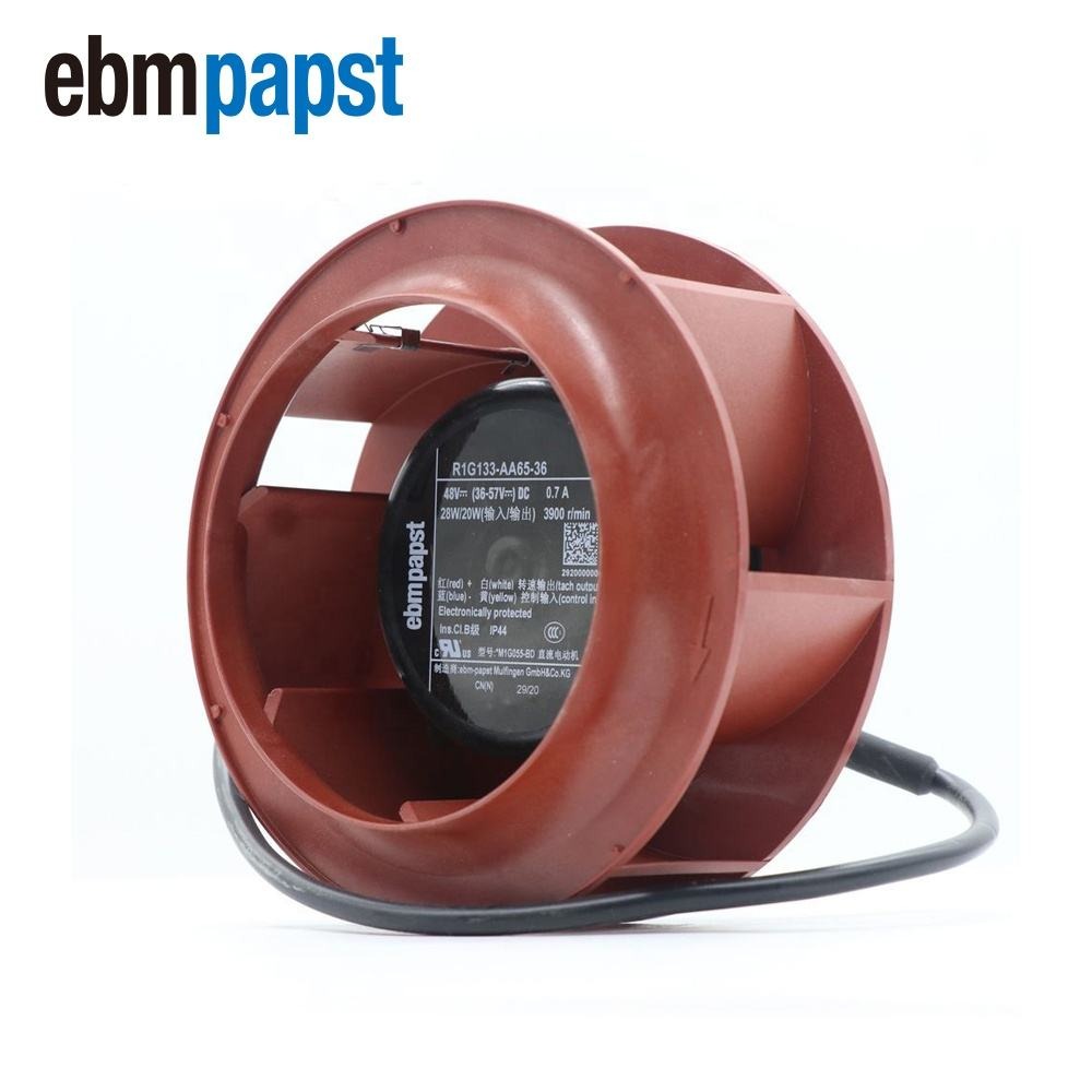 ebmpapst R1G133-AA65-36 48V DC 28W 3900RPM IP44 133mm HVAC Inverter Air Purifier Fresh Air System Centrifugal Cooling Fan