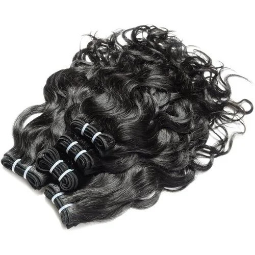 20inch Curly Weft Hair Extensions Virgin Indian Hair Sew-In Weave Bundles