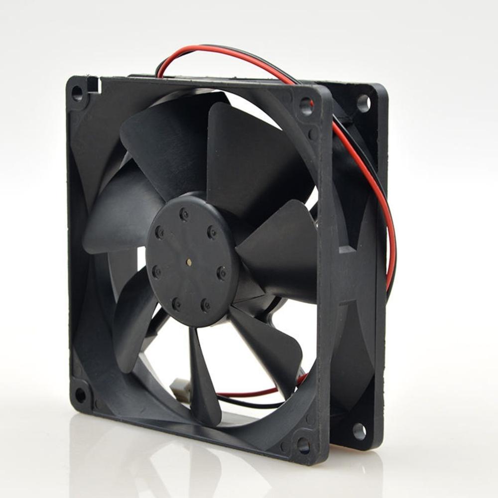 Nidec D08a-24tu04 24v Dc 80x80x25mm 8025 8cm Ball Bearing 3250rpm 33.5dba 44.1cfm Schneider Inverter Axial Flow Cooling Fan - Color: Black
