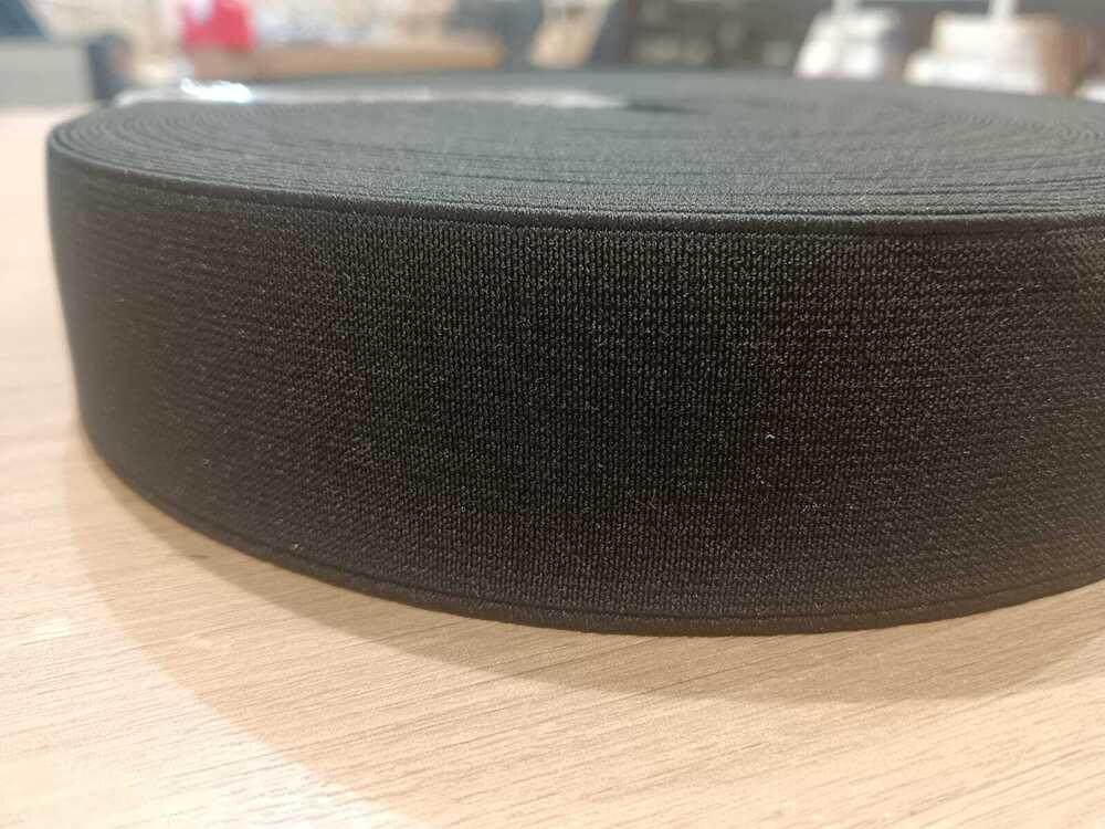 Plain Woven Elastic Tape - Color: White
