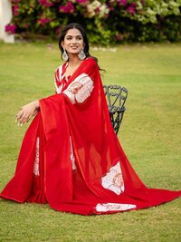 MULMUL COTTON PRINTED SAREE
