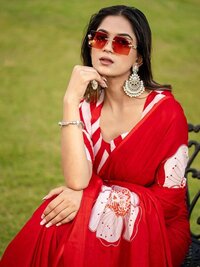 MULMUL COTTON PRINTED SAREE