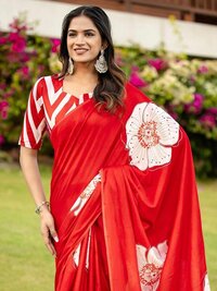 MULMUL COTTON PRINTED SAREE