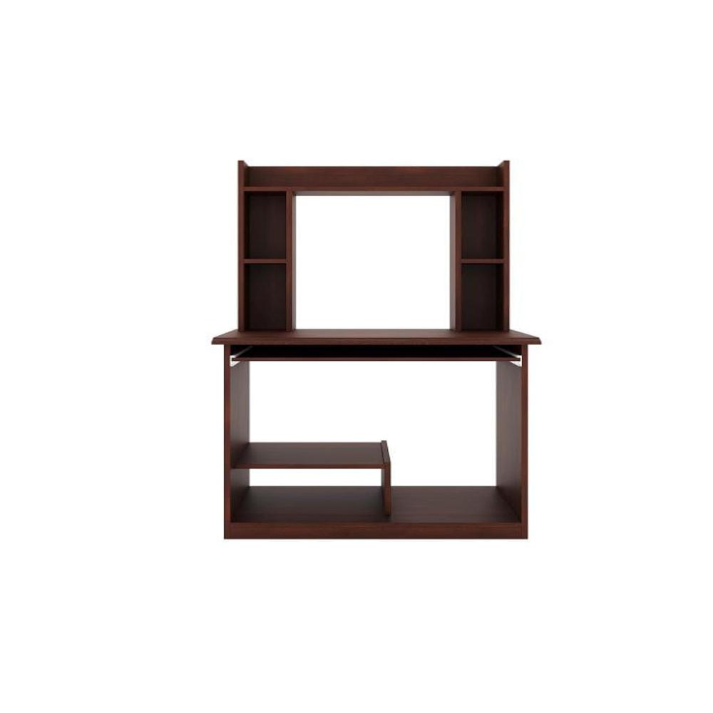 Nilkamal Dion Computer Table - Wooden Particle Board, 5 Open Shelves, Wenge Color | Eco-friendly, Smooth Finish, Durable Design