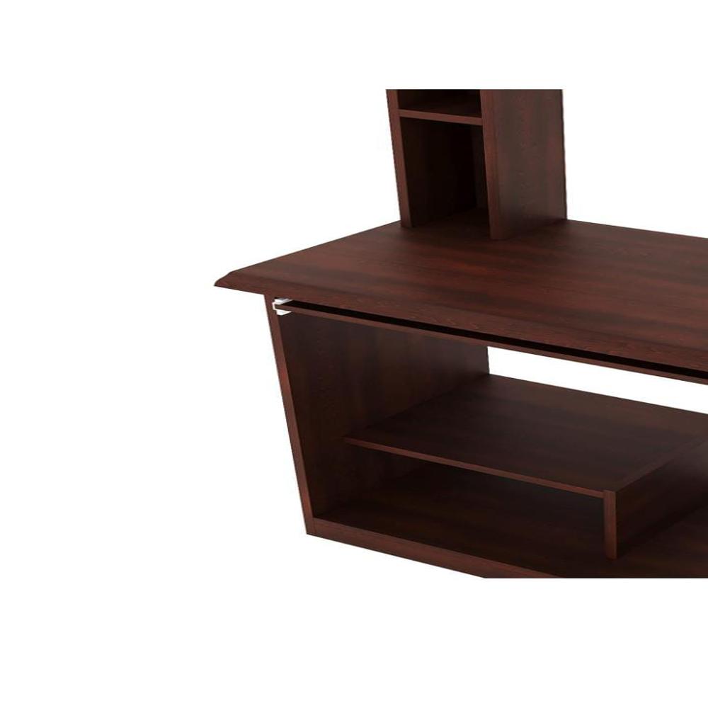 Nilkamal Dion Computer Table - Wooden Particle Board, 5 Open Shelves, Wenge Color | Eco-friendly, Smooth Finish, Durable Design