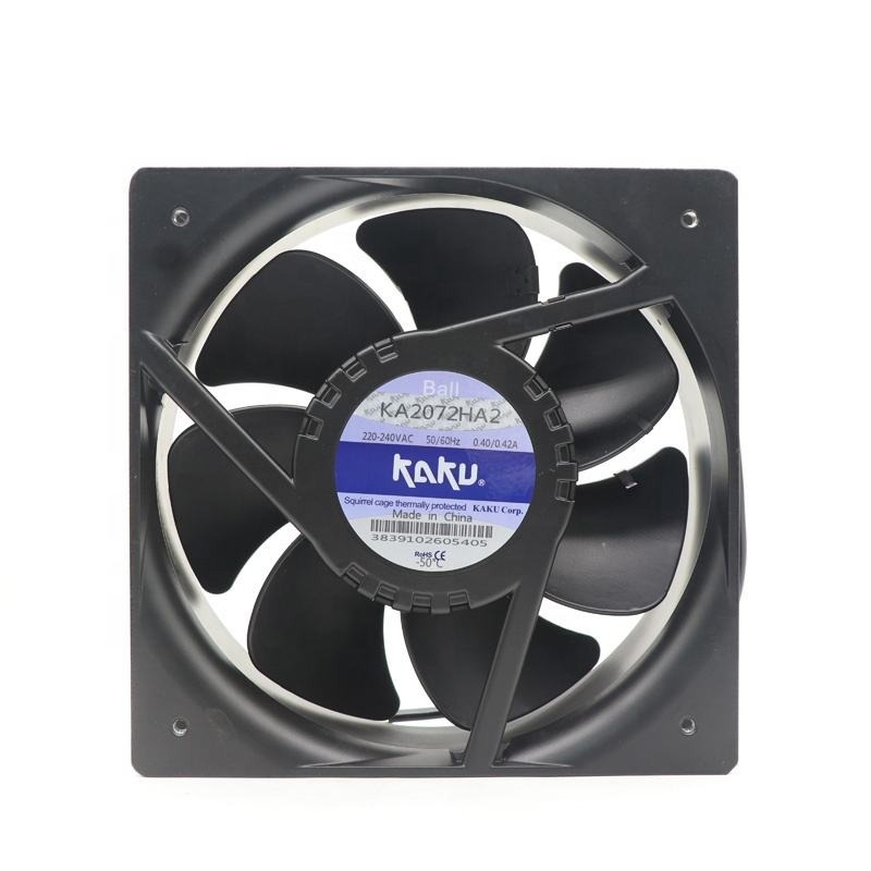KAKU KA2072HA2-B 240V AC DC 208x208x72mm 20CM 115W High Temperature Resistant Chassis Cabinet Axial Cooling Fan KA1238HA1