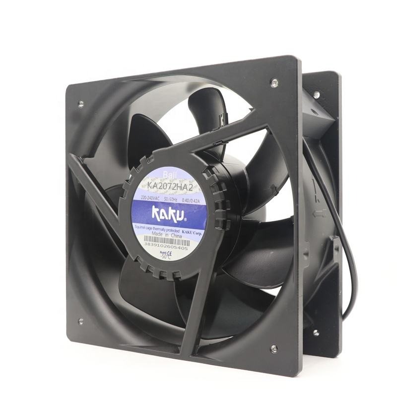 KAKU KA2072HA2-B 240V AC DC 208x208x72mm 20CM 115W High Temperature Resistant Chassis Cabinet Axial Cooling Fan KA1238HA1