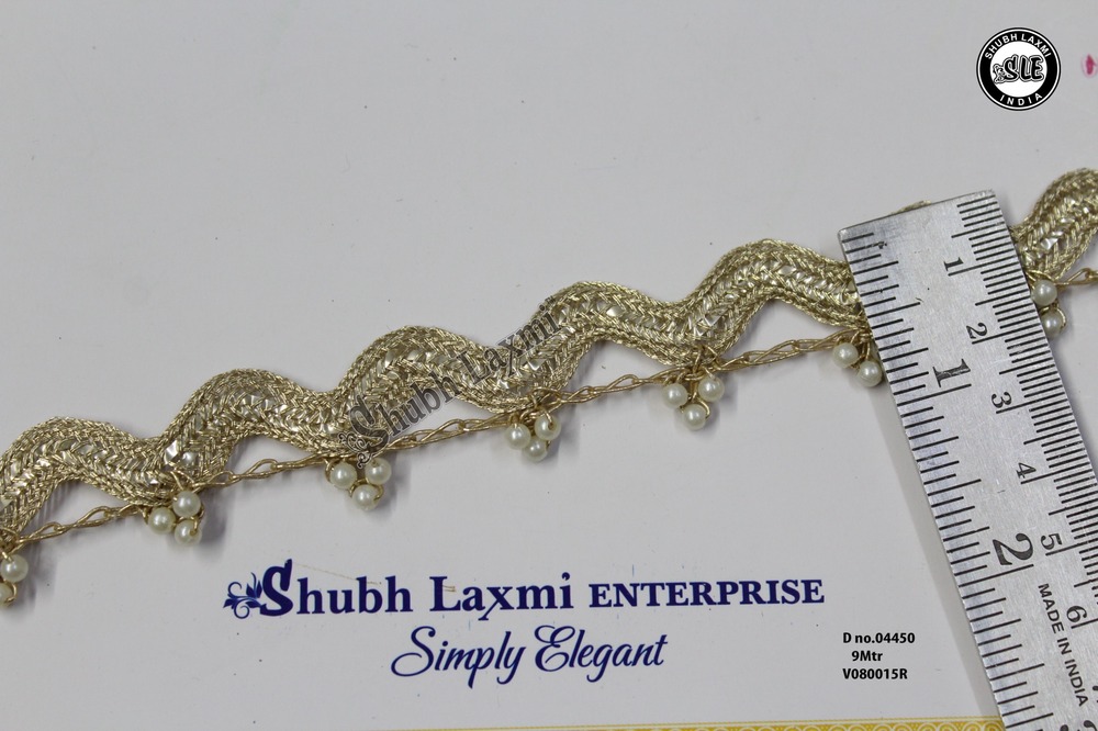 Fancy Jhalar Golden Moti Lace