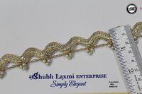 Fancy Jhalar Golden Moti Lace - Design: Cutwork
