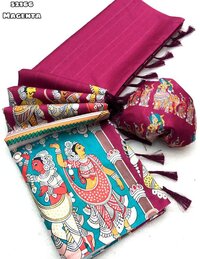 Kalamkari Saree - Bust Size: 44 Inch (in)