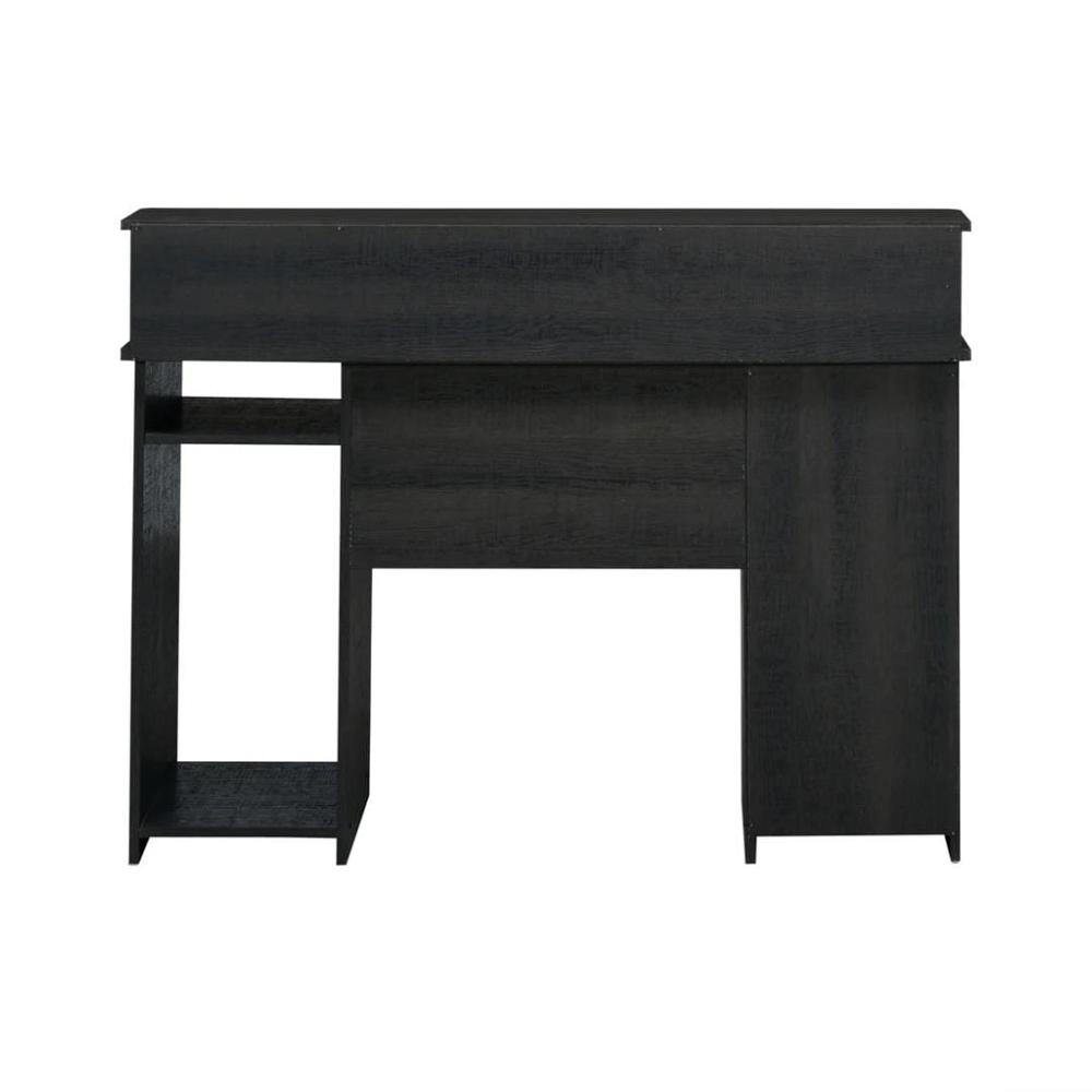 Nilkamal Aldrich Computer Table - High-quality Eco-friendly Wood, Smooth Finish, Antique Black Color | Open Shelves, Cpu Compartment, Multi-purpose Workstation