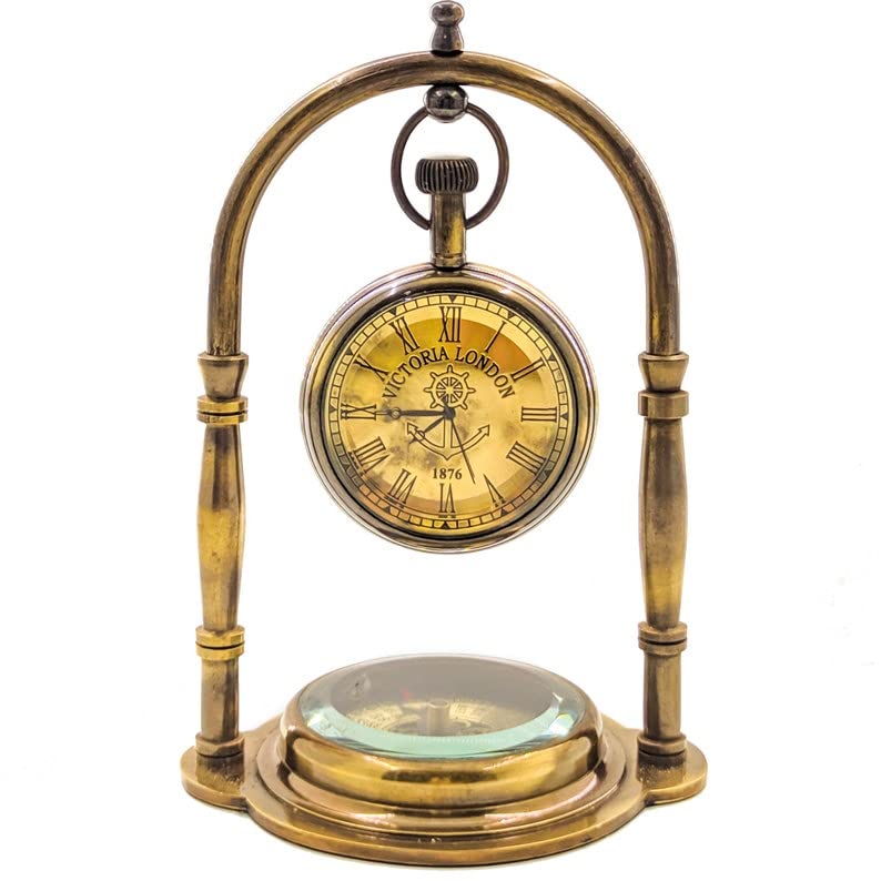 Brass table clock 