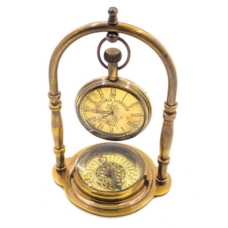 Brass table clock 