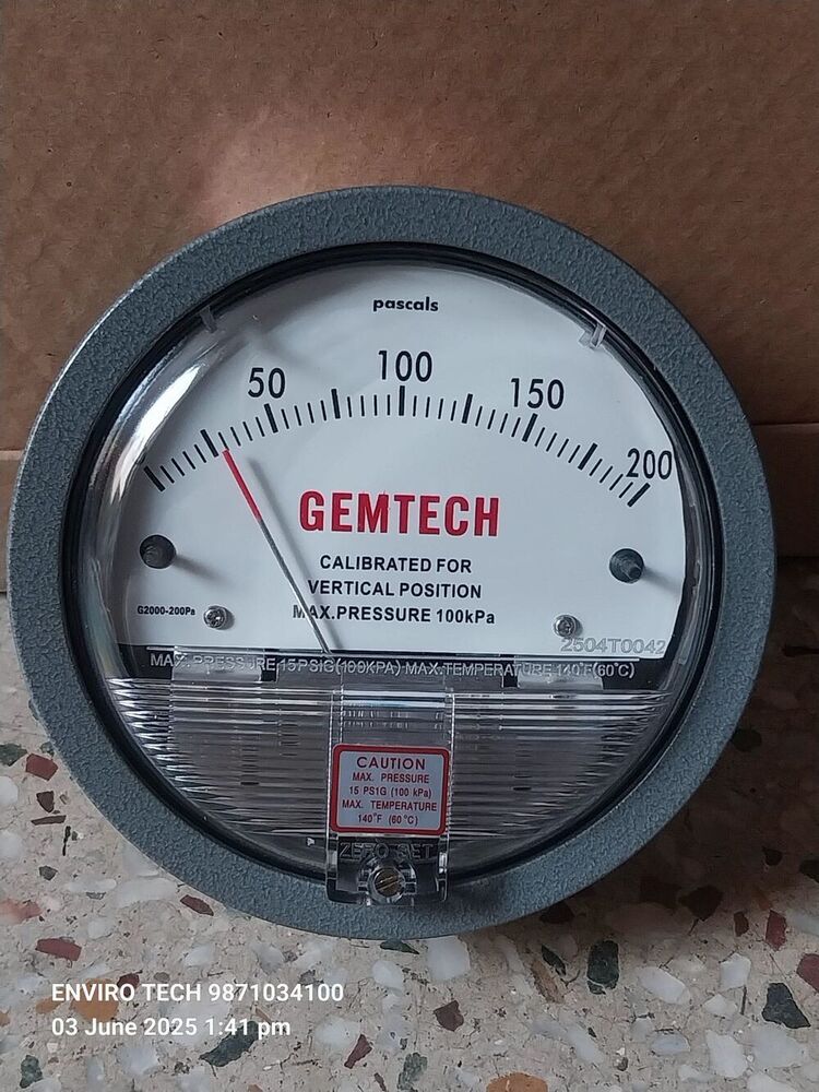 Wholesaler GEMTECH DIFFERENTIAL PRESSURE GAUGE FROM Katni Madhya Pradesh