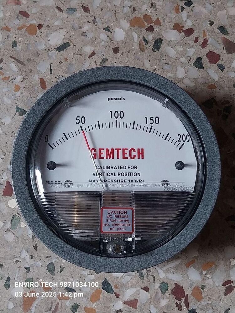 Wholesaler GEMTECH DIFFERENTIAL PRESSURE GAUGE FROM Katni Madhya Pradesh