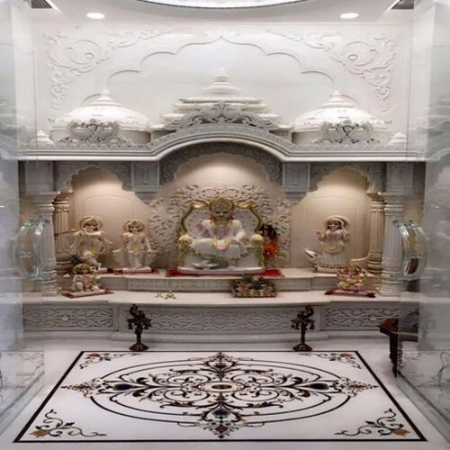 Luxurious White Marble Home Temple