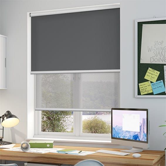 Roller Blinds - Polyester, 55 Sq. Ft, Brown | Eco-friendly, Modern Vertical Design, Easy Light Control, Heat-insulation