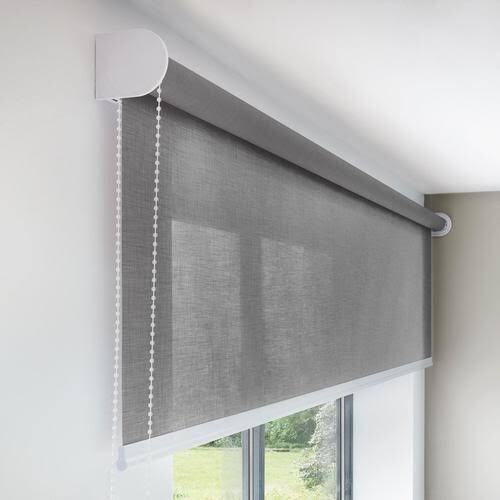 Roller Blinds - Polyester, 55 Sq. Ft, Brown | Eco-friendly, Modern Vertical Design, Easy Light Control, Heat-insulation