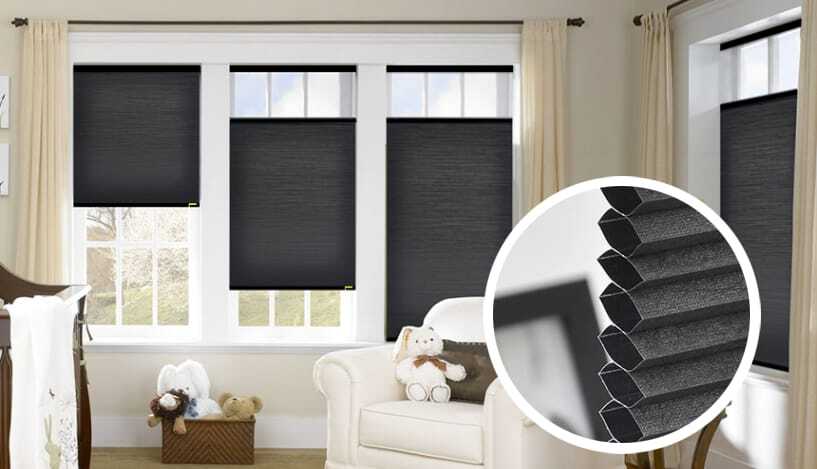 Honey Comb Blind - High-quality Wood, 96 Inches Wide, Brown Color | Modern Horizontal Pattern, Easily Assembled, Heat-insulation, Anti-uv, Blackout