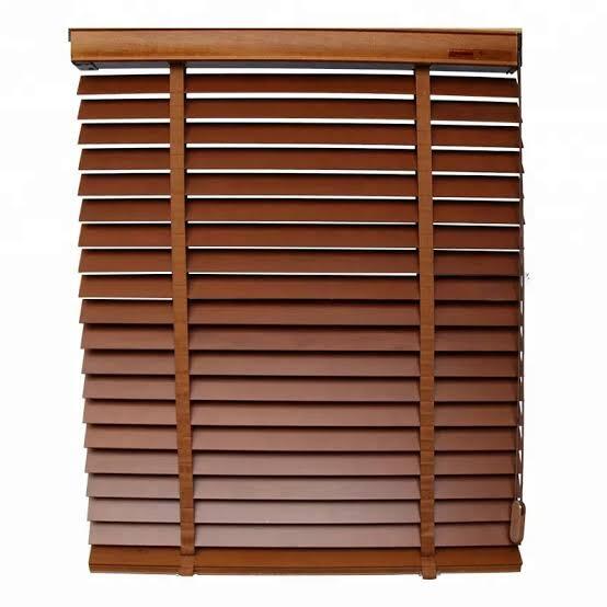 Customize Wooden Blind - Wood Material, 96-inch Width, Multicolor Stripe Pattern | Easily Assembled, Blackout, Heat-insulation, Versatile For Home, Office, Hotel