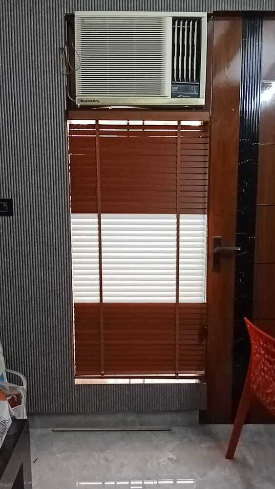 Customize Wooden Blind - Wood Material, 96-inch Width, Multicolor Stripe Pattern | Easily Assembled, Blackout, Heat-insulation, Versatile For Home, Office, Hotel
