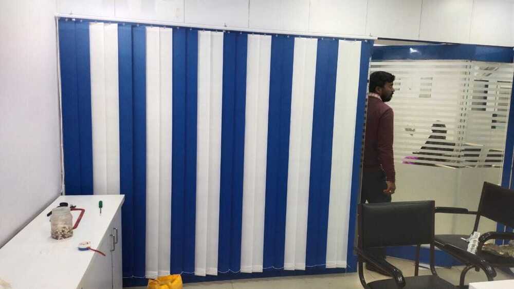 Vertical Blind - 180 Inch Width, Brown Polyester | Modern Vertical Pattern, Uv Protection, Blackout Feature, Easy Assembly