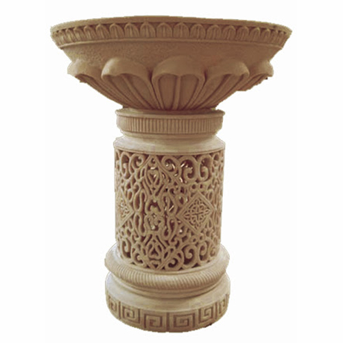 Outdoor Marble Pot - Color: White