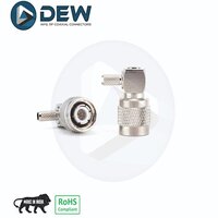 Tnc Male Right Angle Crimp Rg58 Cable - Stainless Steel, Standard Size, Silver | Industrial, Good Quality, 1 Year Warranty